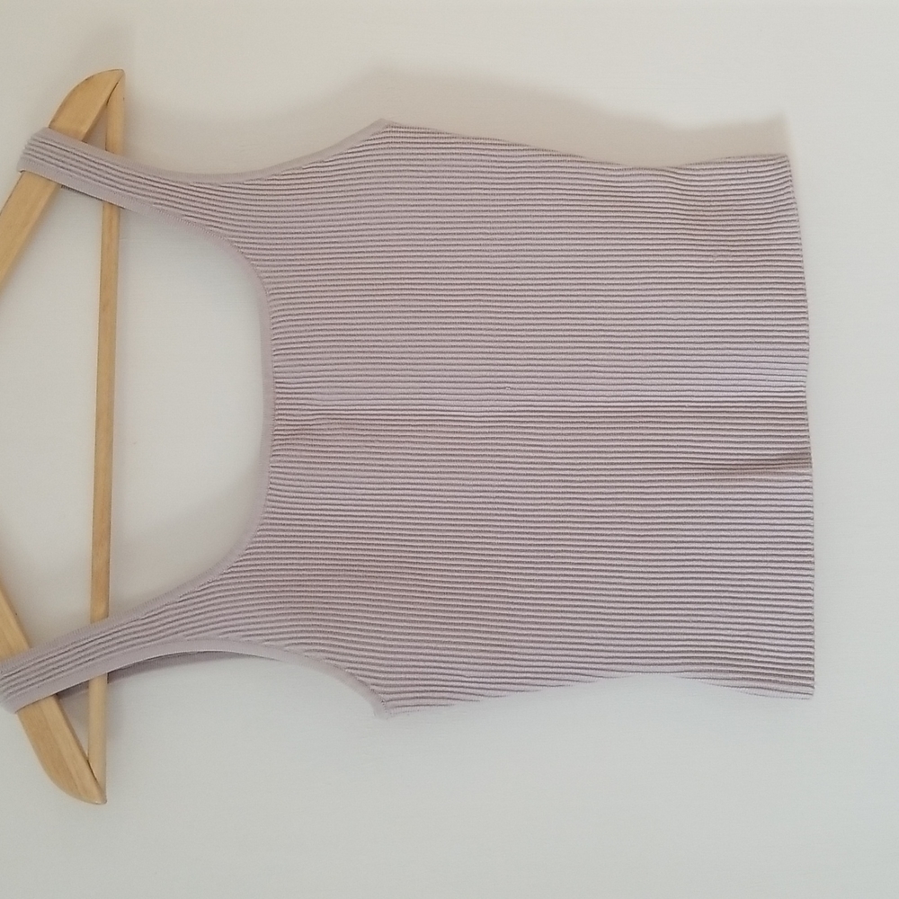 Babaton Lavender Ribbed Square-Neck Camisole